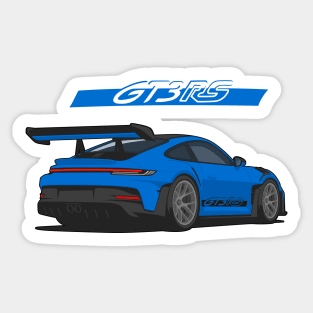 Rear car 911 gt3 rs blue Sticker